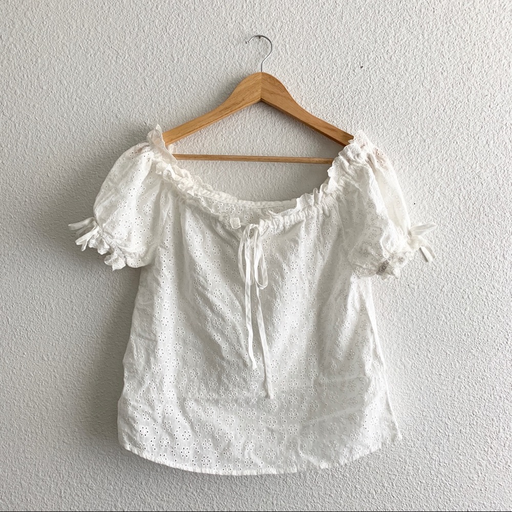 Small White Cotton Summer Blouse